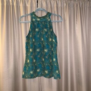 Liberty of London Peacock inspired blouse Medium